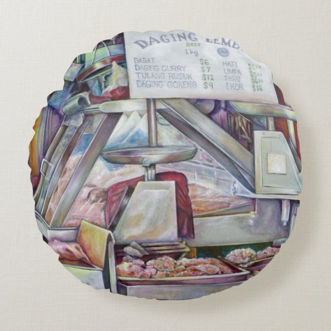 Zurück in zehn Minuten, vergessen Sie meine Ehefra Rundes Kissen (Vorderseite)