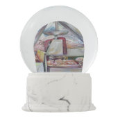 Zurück in zehn Minuten, vergessen Sie meine Ehefra Schneekugel (Rückseite)