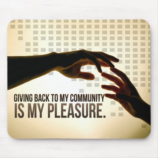 "Zurück ist Freude" Motivation Affirmation Mousepad (Vorne)