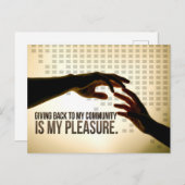 "Zurück ist Freude" Motivation Affirmation Postkarte (Vorne/Hinten)