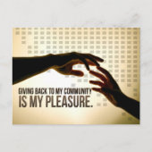 "Zurück ist Freude" Motivation Affirmation Postkarte (Vorderseite)