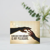 "Zurück ist Freude" Motivation Affirmation Postkarte (Stehend Vorderseite)