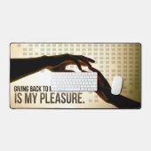 "Zurück ist Freude" Motivation Affirmation Schreibtischunterlage (Tastatur & Maus)