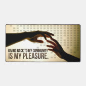 "Zurück ist Freude" Motivation Affirmation Schreibtischunterlage (Vorderseite)