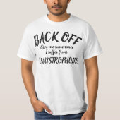 Zurück leide ich unter klaustrophobischen Slogan-S T-Shirt (Vorderseite)