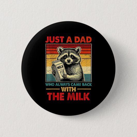 Zurück mit dem Milch-Vatertag Button (Vorderseite)