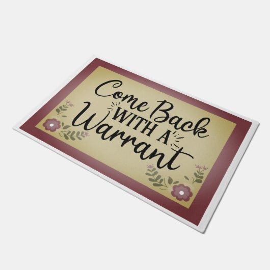 Zurück mit dunkler Rose Fußmatte (Schrägansicht)