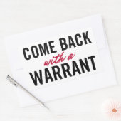 Zurück mit einem Aufkleber für die Garantie (Umschlag)
