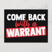 Zurück mit einer Garantie Feiertagspostkarte (Vorderseite)