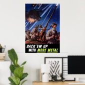Zurück mit mehr Metall Poster (Heimbüro)