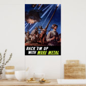Zurück mit mehr Metall Poster (Küche)