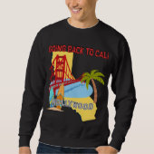 Zurück nach Cali Herren Dunkles Sweatshirt (Vorderseite)