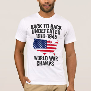 zurück nach hinten unterlegene Weltmarken der Jahr T-Shirt