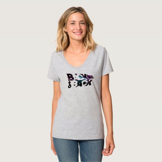 Zurück nach hinten | Women's V-Neck T-Shirt (Vorderseite Vollansicht)