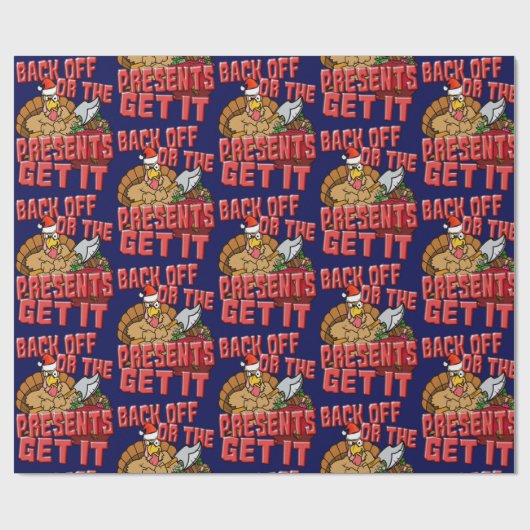 Zurück, oder die PRÄSENTE BEKOMMEN ES Geschenkpapier (Flach)