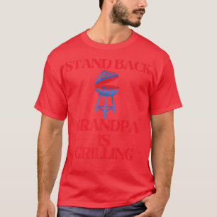 Zurück Opa Grillen Grill Grill Grab T-Shirt