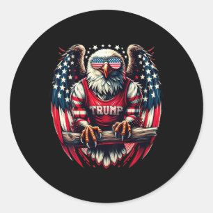 Zurück Patriotic Usa Eagle nehmen Amerika zurück T Runder Aufkleber