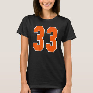 Zurück Print Orange Sportblock Nr. 33 für Sport T-Shirt