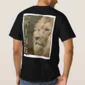 Zurück Print Trendy Lion Face Mens Black Modern T-Shirt (Rückseite)