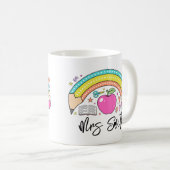 zurück Schule Regenbogen Lehrer Leben Kaffeetasse (VorderseiteRechts)