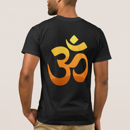 Zurück Seite Om Mantra Gold Sun Meditation Yoga Mä T-Shirt (Rückseite)