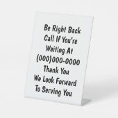 Zurück Sockelschild (Vorderseite)