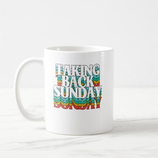 Zurück Sonntag Funny Sarcasm Kaffeetasse (Links)