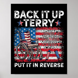 Zurück Terry stell es auf Reverse Feuerwerk 4. Jul Poster
