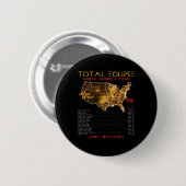 Zurück) Total Solar Eclipse 2024 North America Tou Button (Vorne & Hinten)