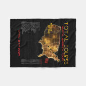 Zurück) Total Solar Eclipse 2024 North America Tou Fleecedecke (Vorderseite (Horizontal))