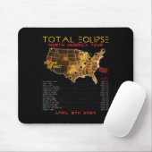Zurück) Total Solar Eclipse 2024 North America Tou Mousepad (Mit Mouse)