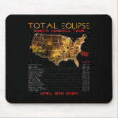Zurück) Total Solar Eclipse 2024 North America Tou Mousepad (Vorne)