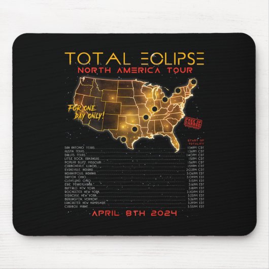 Zurück) Total Solar Eclipse 2024 North America Tou Mousepad (Vorne)