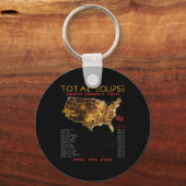 Zurück) Total Solar Eclipse 2024 North America Tou Schlüsselanhänger (Vorderseite)