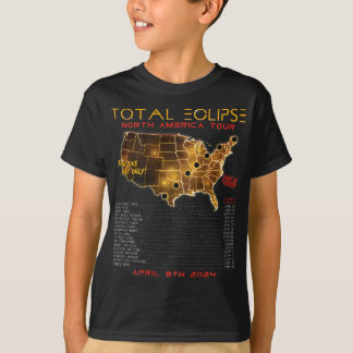 Zurück) Total Solar Eclipse 2024 North America Tou T-Shirt