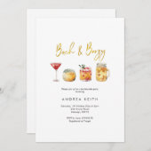 Zurück und bozy Bachelorette Wochenendreise Einladung (Vorne/Hinten)