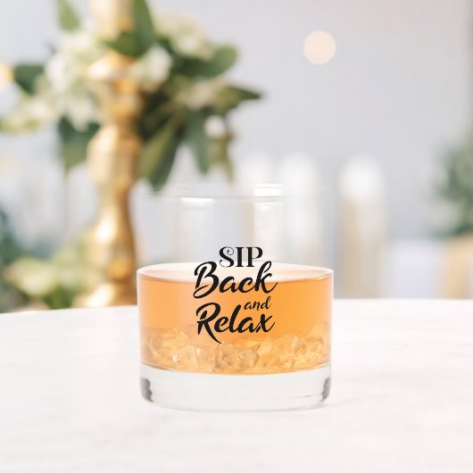 Zurück und Entspannen Whiskyglas (Insitu (Hochzeit))