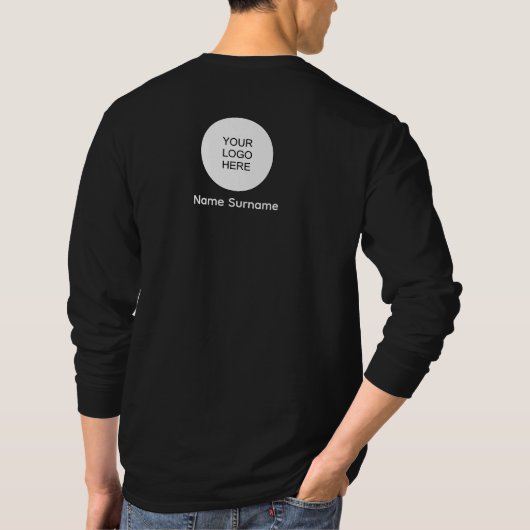 Zurück und Vorderseite Design Ihre Firmenlogos T-Shirt (Rückseite)