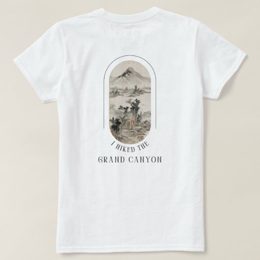Zurück und vorne wanderte ich durch den großen Can T-Shirt (Design Rückseite)