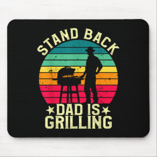 Zurück Vater Grillen Grillen T Fleisch Rauch Grill Mousepad