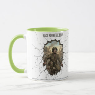 Zurück vom Krieg Soldat Doppelbelichtung Kaffee M Tasse