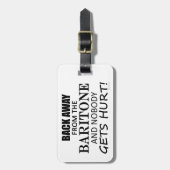 Zurück weg vom Baritone-Gepäckanhänger Gepäckanhänger (Vorderseite vertikal)