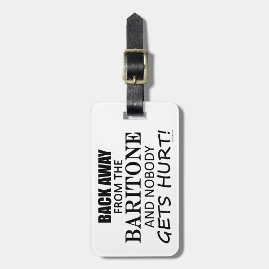 Zurück weg vom Baritone-Gepäckanhänger Gepäckanhänger (Vorderseite vertikal)