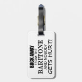 Zurück weg vom Baritone-Gepäckanhänger Gepäckanhänger (Rückseite vertikal)