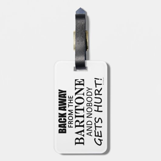 Zurück weg vom Baritone-Gepäckanhänger Gepäckanhänger (Rückseite vertikal)