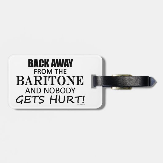 Zurück weg vom Baritone-Gepäckanhänger Gepäckanhänger (Rückseite horizontal)