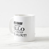 Zurück weg vom Cello Kaffeetasse (Vorderseite Links)