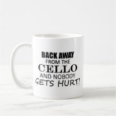 Zurück weg vom Cello Kaffeetasse (Links)