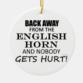 Zurück weg vom Englischen Horn Keramik Ornament