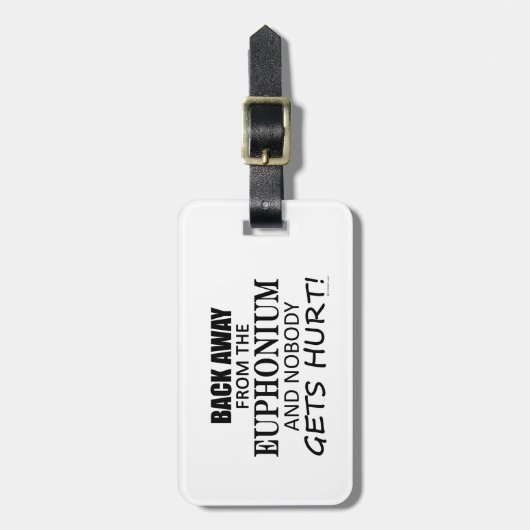 Zurück weg vom Euphonium Gepäckanhänger (Vorderseite vertikal)